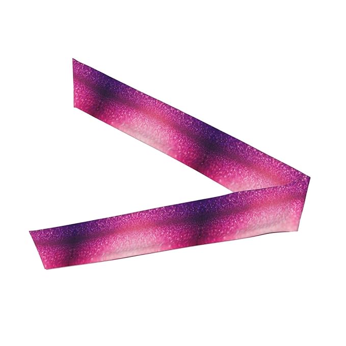 Men Women Beauty Skinny Sports Sweatbands Head Accessories for Running Fitness Shower, Long Multi Style Pink Glitter Pattern Head Ribbon Headwear