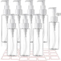 Cosywell Empty Plastic Pump Bottles Dispenser TSA Approved 3.4oz 8 Pack Portable Refillable Container Clear Plastic Lotion Pump Dispenser Bottle for Facial Cleansing Oil Shampoo Shower Gel
