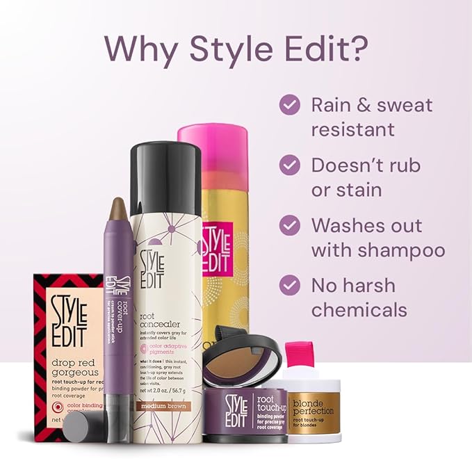 Root Touch Up Spray for Auburn Red Hair by Style Edit | Gray Hair Coverage and Temporary Auburn Red Hair Dye | 0.75 oz. Travel Size