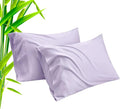 TELUS Pillow Cases Standard Size 2 Pack, Bamboo Rayon Cooling Pillowcases with Envelope Closure, Cool Breathable Pillow Cover for Hot Sleeper & Night Sweats, 20x26 inch, Purple
