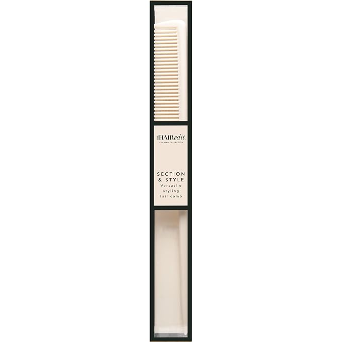 The Hair Edit Section & Style Rat Tail Comb, Fine-Tooth Teasing & Sectioning Comb for Precision Parting, Smoothing, Lifting & Creating Sleek Buns, Ponytails, Braids & Updos, Hair Combs for Women