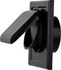 NO-PEST VENT, Exclusive Dual Door Dryer Vent Cover Outdoor 4 inch with Collar, Made in USA w Highest UV Resistant Plastic in any Outdoor Vent Cover (Onyx, 4" Plastic WIth Collar)