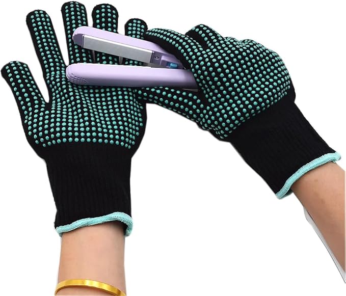Heat‑Resistant Gloves–Silicone‑Grip Protection for Hair Styling, Curling & Flat Iron, Heat Press, Sublimation–Universal Fit