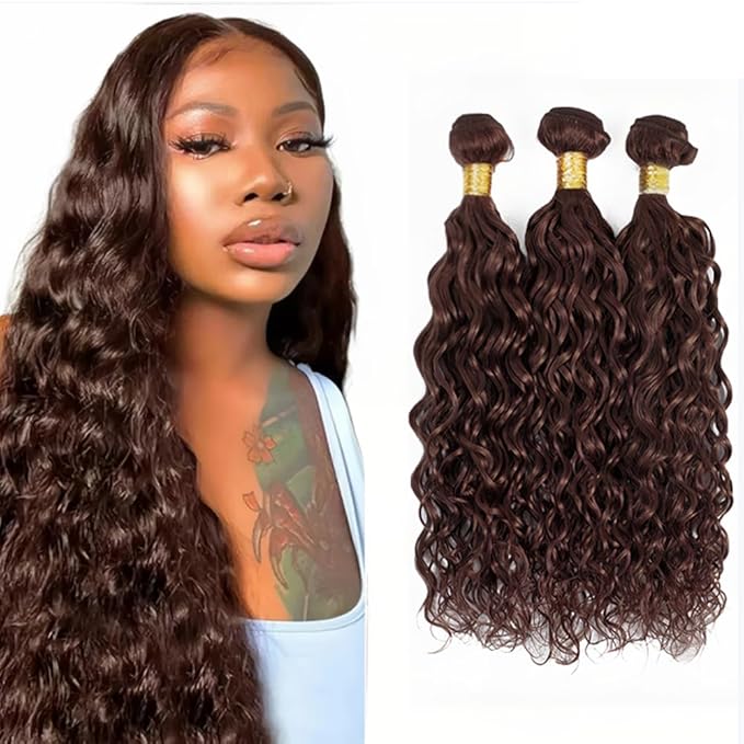 Brown Kinky Curly Bundles Human Hair Chocolate Brown Bundle Niegmeag Brazilian Virgin Remy Hair 3 Bundles 12 14 16 Inch Double Weft Soft and Silky Color 4 Kinky Curly Bundle Hair Weave
