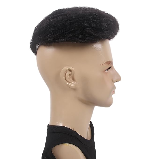 H&Bwig Men Short Toppers Hairpiece Clip in Hair Extensions for Covering White Loss Hair Toupee (6060#2)