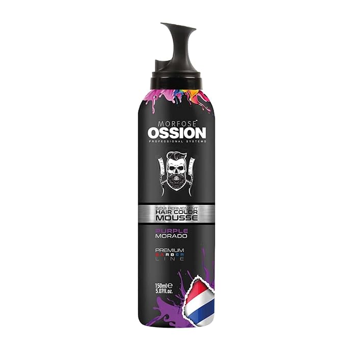 Morfose Ossion Semi Permanent Hair Color Mousse, 5.07 Fl Oz (Purple, 5.07 Fl oz)