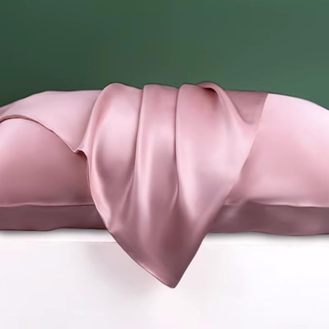 100% Mulberry Silk Pillow Cases King Size for Hair and Face Protection, Premium Hypoallergenic 22 Momme Silk Pillowcase Gift Set Made in USA, 1 Pack 20"x36" (King, Dusty Rose)