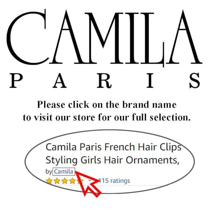 Camila Paris CP2905 French Hair Clip for Women, Girls Black Hair Claw Clips Jaw Fashion Durable and Styling Hair Accessories for Women, Strong Hold No Slip Grip, Made in France