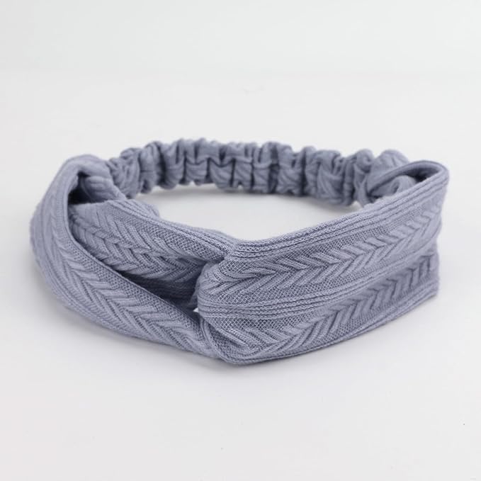 Elastic Knotted Headbands for Women Wheat Pattern Cloth Head Hair Bands for Women's Hair Non Slip Boho Wrap Twisted Hair Accessories
