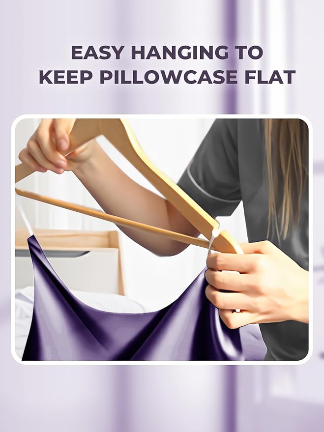 Mulberry Silk Pillowcase for Hair and Skin, SGMSILK 22 Momme Natural Silk Pillow Cases with Zipper, 6A Soft and Smooth Single Sided Pure Silk Pillow Cover (Dark Purple, Standard 20"x26")