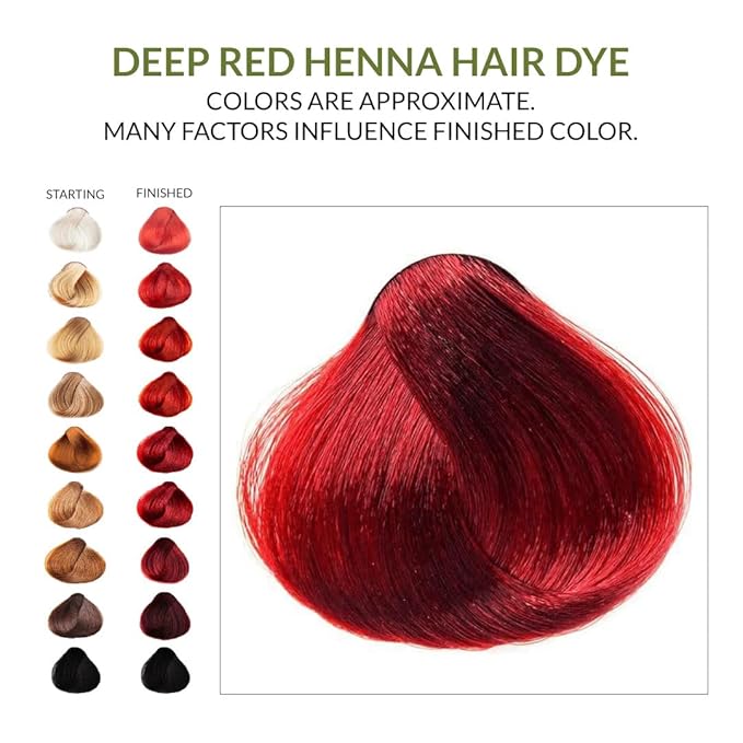 3 Packs Of Deep Red Henna Hair & Beard Color/Dye 100 Grams - Natural Hair Color, Plant-based Hair Dye - The Henna Guys