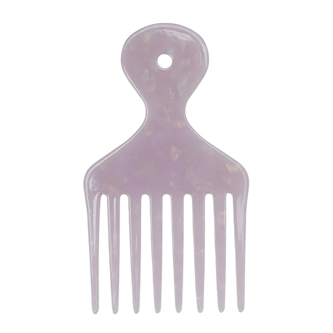 VOCOSTE Hair Picks for Curly Hair - Wide Tooth Comb, Afro Pick, Light Purple