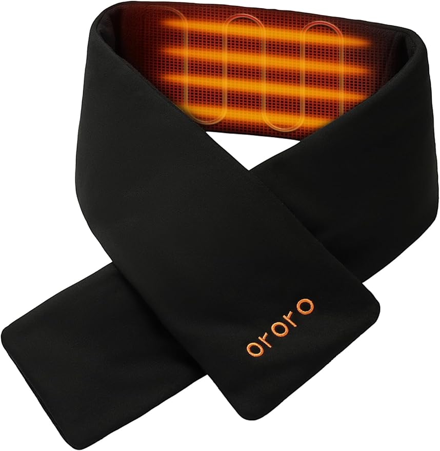 ORORO Heated Scarf, Up to 12 Hours of Warmth, Heated Neck Warmer with Rechargeable Battery