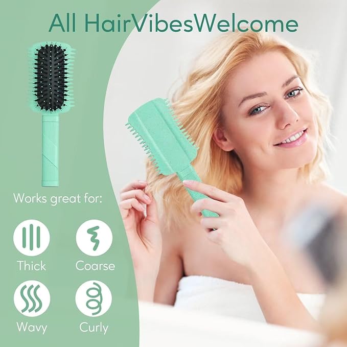 Curly Hair Brush Defining, Volume Curl Defining Brush for Effortlessly Detangling Shaping and Styling Women's Curls, Waves & Coils, Curly Hair Products, Reduce Frizz