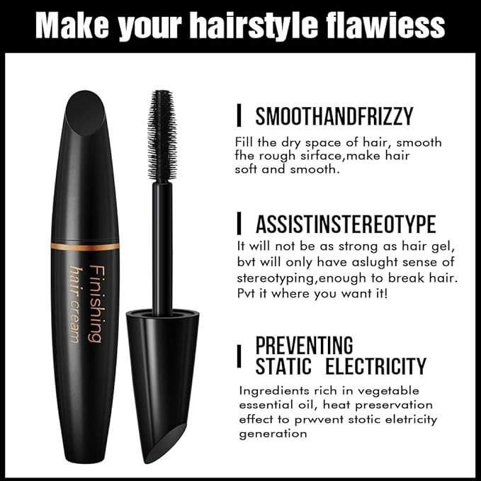 BestLand 2 Pack Hair Finishing Stick, Non-Greasy Hair Wax Stick for Flyaways, Baby Hair, Bangs and Frizz Control, Small Broken Hair Styling Cream (Pack of 2)
