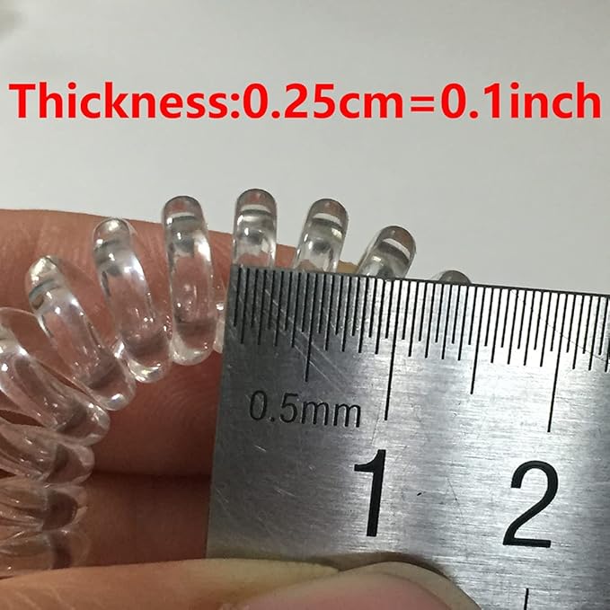 27 Pieces Spiral Coil Hair Ties: Waterproof Elastic Traceless Ponytail Holders, Colorless 1.58inch (4cm) No Crease Hair Bands