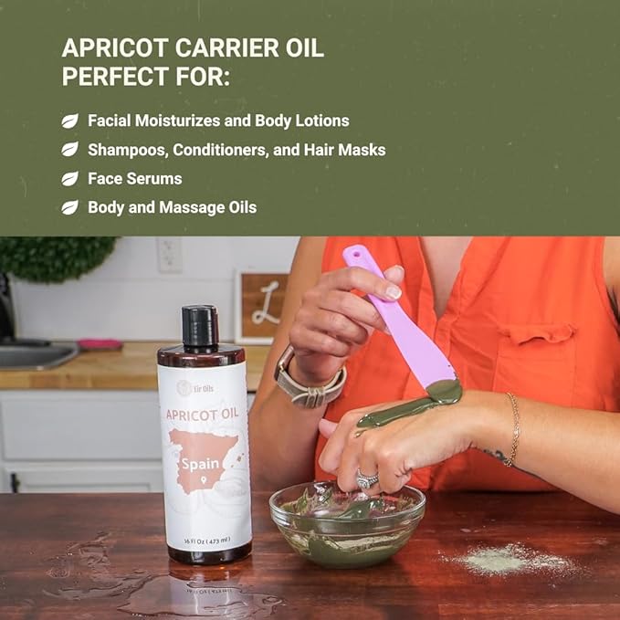 Apricot Kernel Oil - Direct from Spain and Turkey - 100% Pure Carrier Oil for Hair, Face, and Skin - Cold-Pressed Carrier Oils (1 Gallon)
