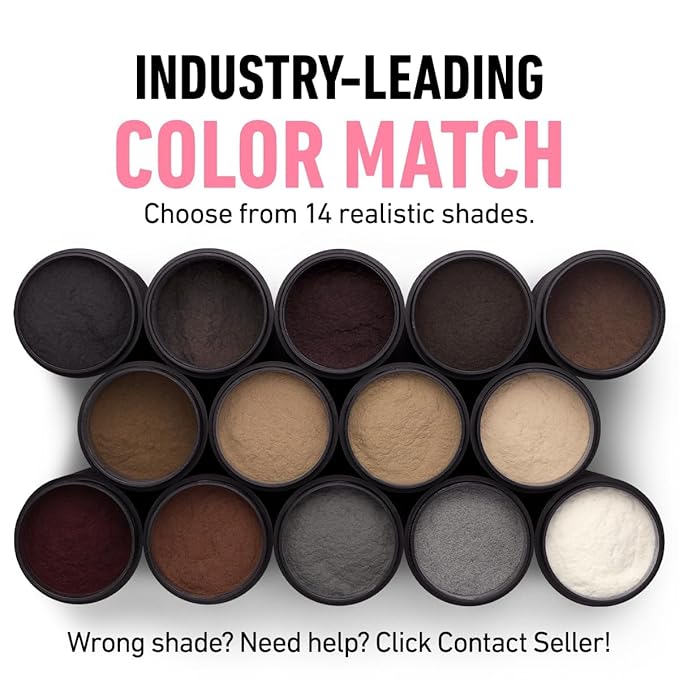 BOLDIFY Hair Fibers (12g) - Fill In Thinning and Fine Hair for an Instantly Fuller, Thicker Look - 14 Shades for Women & Men - Black