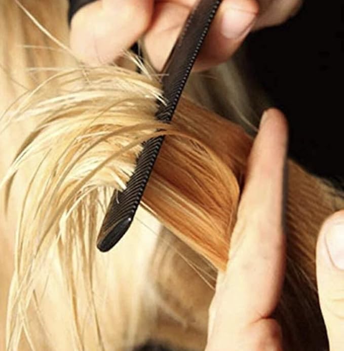 Ultimate Hair Detangling Brush for Professional Styling Long Tail Rat Detangler Comb | Anti Static Fine Teeth Black Carbon Fiber Heat Resistant