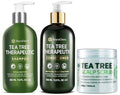 Roycederm Tea Tree Antifungal Scalp Care Set – Pre-Shampoo Scrub + Tea Tree Antifungal Shampoo + Hydrating Conditioner – Itchy & Dry Scalp Relief, Dandruff & Folliculitis Treatment