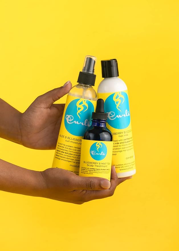 Curls Blueberry Bliss Blueberry & Coconut Hair Milk - 8 fl oz, Leave In Conditioner and Styler, Moisturizing & Nourishing, for Curly, Natural, and Coily Hair