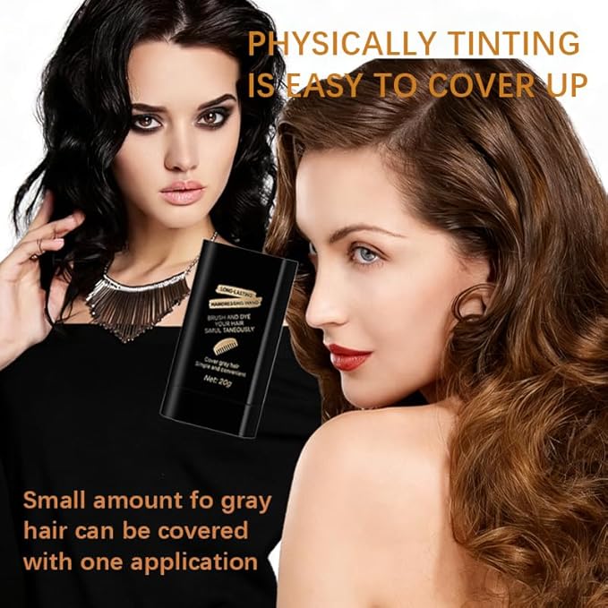 Safe and Convenient Comb Hair Dye, Portable Hair Dye Comb For Gray Hair Coverage, Waterproof and Sweat-Proof, 2 in 1 Instant Dye, for Women & Men (BLACK) 2pcs
