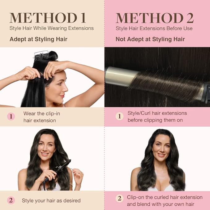 GOO GOO Clip in Hair Extensions Real Human Hair, Remy Human Hair Extensions Clip ins for Women, Natural Human Hair, 22inch 110g 7Pcs, 4A Chocolate Brown