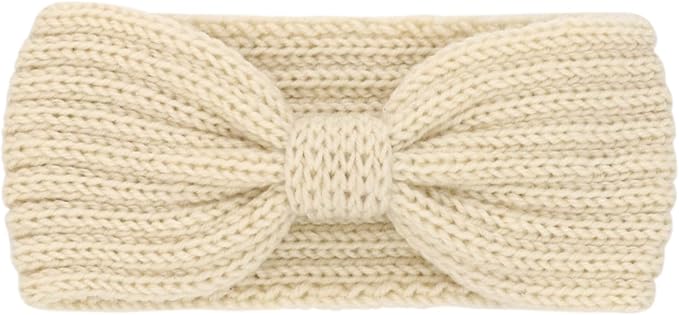 DRESHOW Knit Crochet Headband for Women Ear Warmer Soft Turban Stretch Warmer Headbands Winter Fashion Head Wrap