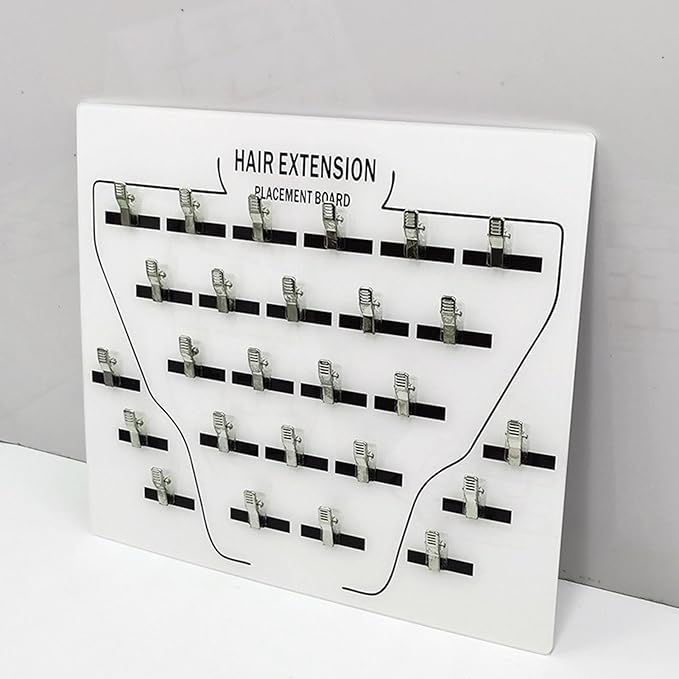 Extension Holder - Wig Sectioning Display Plates, Secure Clip Design, Clip-In Wig Grafting Plate, Time Saving Acrylic Hair Separator Board | Professional Grafting Plate for Hairpieces Home Salon Appl