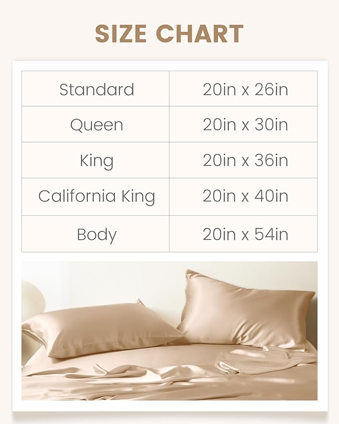 THXSILK 100% Mulberry Silk Pillowcase for Hair and Skin, Grade 6A+ Mulberry Silk Pillow Case, Hypoallergenic Pillow Case Cover with Zipper, 1pc (Queen 20"x30", Beige)