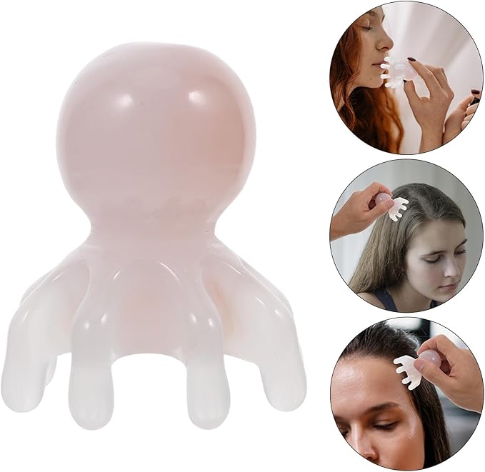 Octopus Scalp Massager Comb Resin Portable Head Massage Tool for Acupressure Point Activation and Circulation Boost Soft Manual Gua Sha Hair Scratcher for Scalp and Body Relaxation