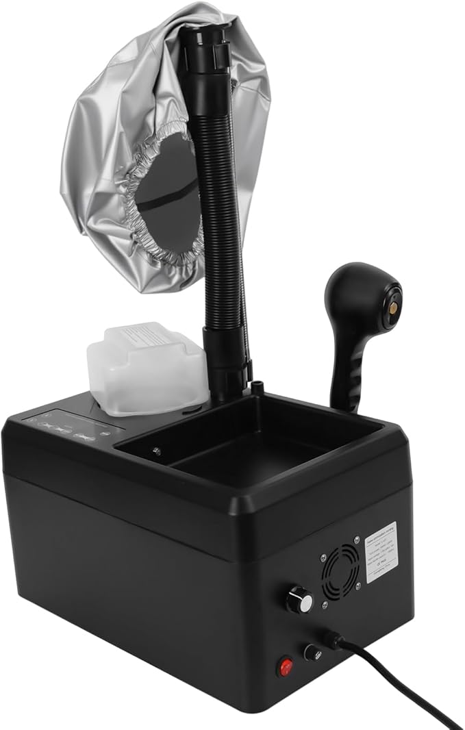 Nano Hair Steamer 1750W, Standing Hair Color Processor, Professional Nano Mist Hair Steamer, Beauty Salon Hair Machine for Deep Hair Care Repair (1750W Black)