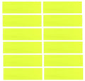 Kenz Laurenz Soft and Stretchy Elastic Cotton Headbands, Pack of 12, Neon Yellow