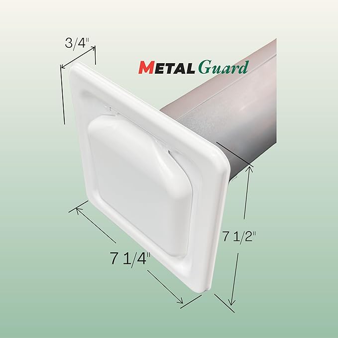NO-PEST VENT MetalGuard, Dual Door Dryer Vent Cover Outdoor 4 Inch, Powder-Coated Heavy Duty Steel, Pest Proof, Rust Resistant, Safe & Efficient Vent Cap (Tan, STEEL 4" W/O Duct Tube)
