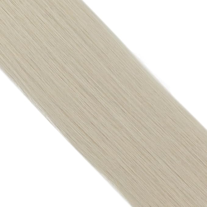 Full Shine Intact Tape in Hair Extensions 5Pcs 18 Inch Blonde Virgin Tape ins Extensions Injected Tape ins Human Hair Extensions Color 1000 Ice Blonde Seamless Skin Weft Human Hair Extension 12.5Gram