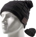 Wireless Beanie Hat for Men Women Wireless Headset Headphones Music Audio Unisex Women Boys Girls Winter Cap with Mic Stereo Speaker Handsfree Outdoor Sports Earphones