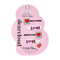 dearcloud Keith Haring Love & Unity Comfort Hair Clips Set of 4 – Creaseless & Teeth-Free (Love & Unity)