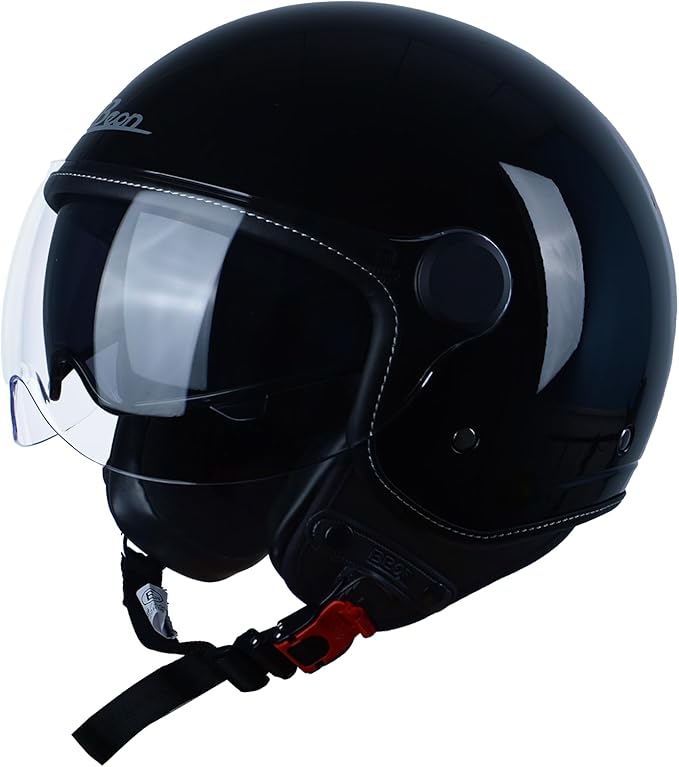 Open Face Motorcycle Helmet for Adults, DOT Approved,3/4 Retro Vespa Helmet, Dual Visors Men's and Women's Motorbike Casco for Moped Cruiser Bobber and Chopper