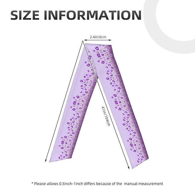 Men's Women Purple Glitter Pattern Cheetah Leopard Print Sports Sweatband Multipurpose Novelty Head Ribbon Headdress for Yoga Athletic Spa