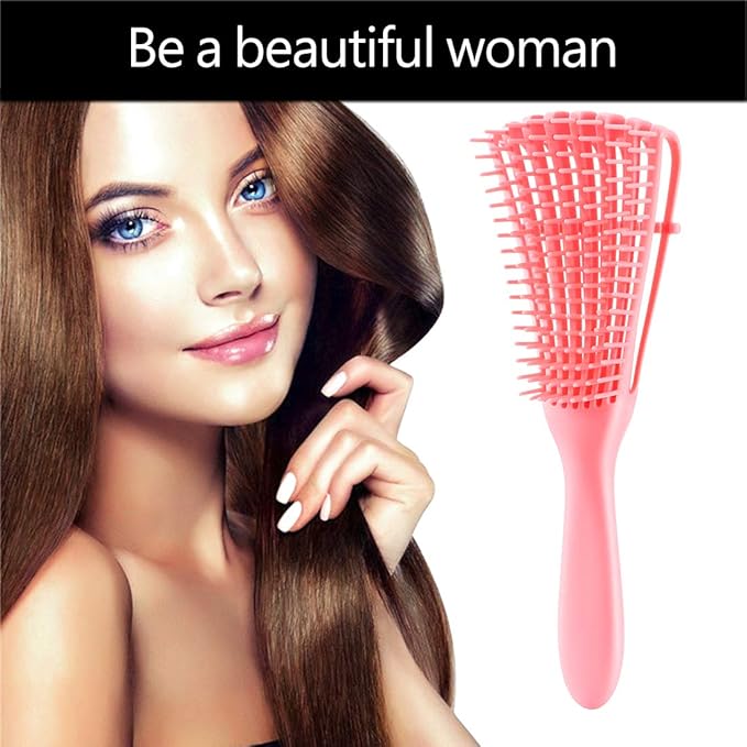 Detangling Brush for Afro America/African Hair Textured 3a to 4c, Knots Detangler Scalp Massage Comb for Women (Green, 3 Count)