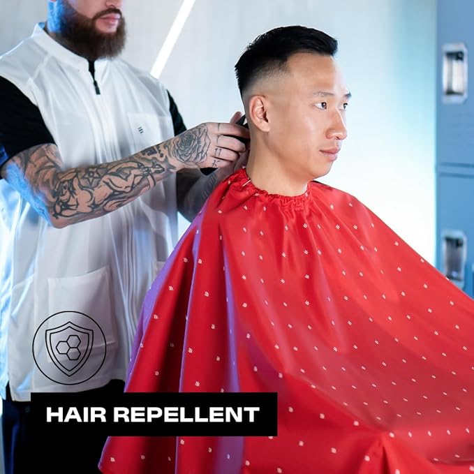 Barber Strong The Barber Cape Haircut Cover for Men, Hair Repelling and Static-Reducing Material, Water Resistant Fabric