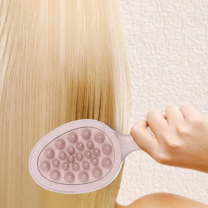 Purple Double-sided Hair Brush, Portable Massage Comb