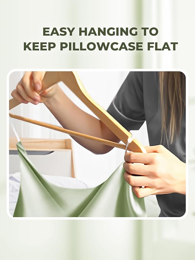 Mulberry Silk Pillowcase for Hair and Skin, SGMSILK 22 Momme Natural Silk Pillow Cases with Zipper, 6A Soft and Smooth Single Sided Pure Silk Pillow Cover (Matcha, Standard 20"x26")