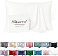 White Silk Pillow Cases King with Zipper Made in USA, Real 22 Momme Mulberry Silk Pillowcase for Hair and Skin, Premium Pillow Cover, 100% Organic, Anti Acne, 1 Pc 20"x36" (King, White)