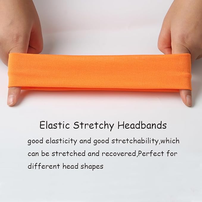 Sport Yoga Headbands,Pack of 14,Fashion Soft Elastic Polyester Sweatband Yoga Stretchy Headband for Women Man Girl