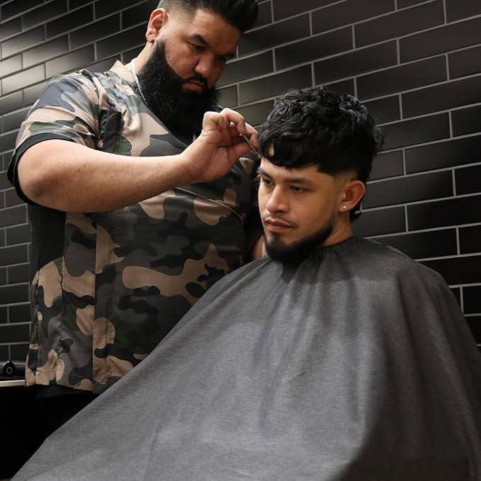 Barber Strong The Barber Cape Haircut Cover for Men, Hair Repelling and Static-Reducing Material, Water Resistant Fabric