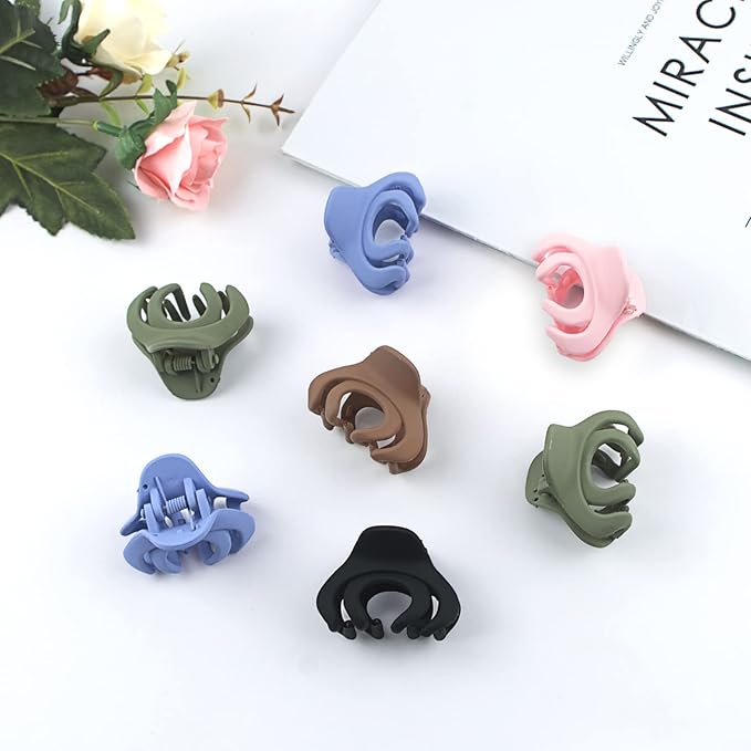 MAORULU Hair Clips for Women Girls Kids, 1.5 Inch Mini Hair Jaw Clips, 5 Colors, Pack of 10, with Gift Box