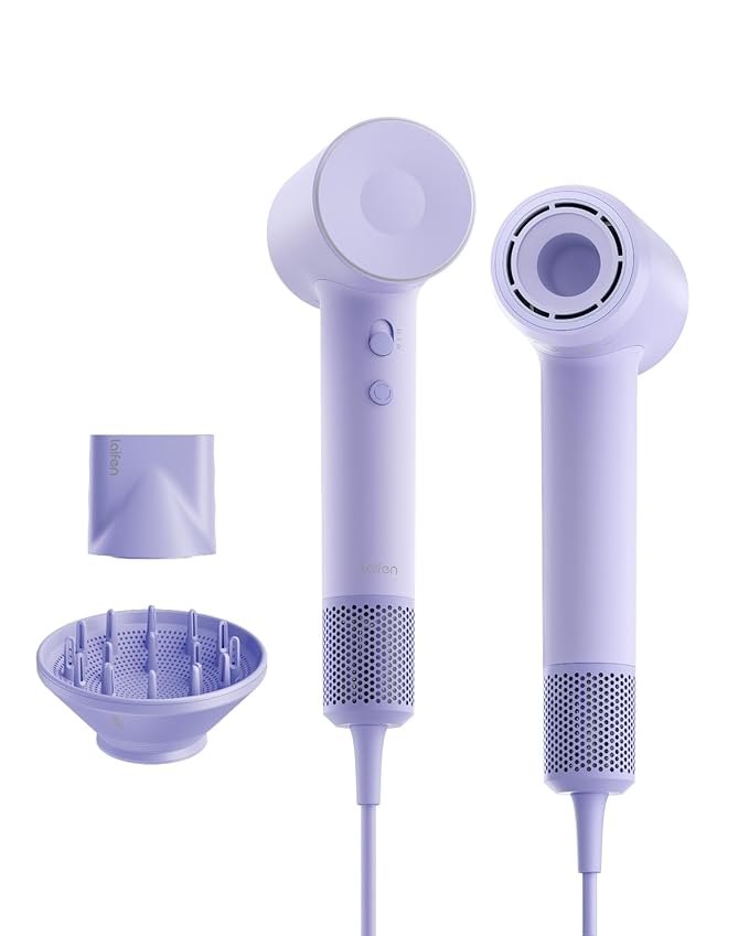 Laifen Hair Dryer SE 2, 200 Million Negative Ionic Blow Dryer with Child Mode and 108,000 RPM Brushless Motor, 1400W Powerful Fast Drying High-Speed Low Noise Hairdryer with Magnetic Attachments