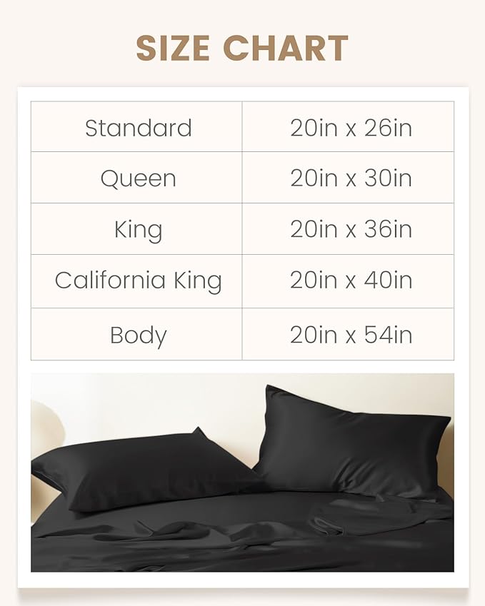 THXSILK Set of 2 100% Mulberry Silk Pillowcase for Hair and Skin, Both Sides 19 Momme Pure Natural Silk Pillowcases, Soft and Breathable Black Zipper Pillowcases, Queen Size 20"×30"