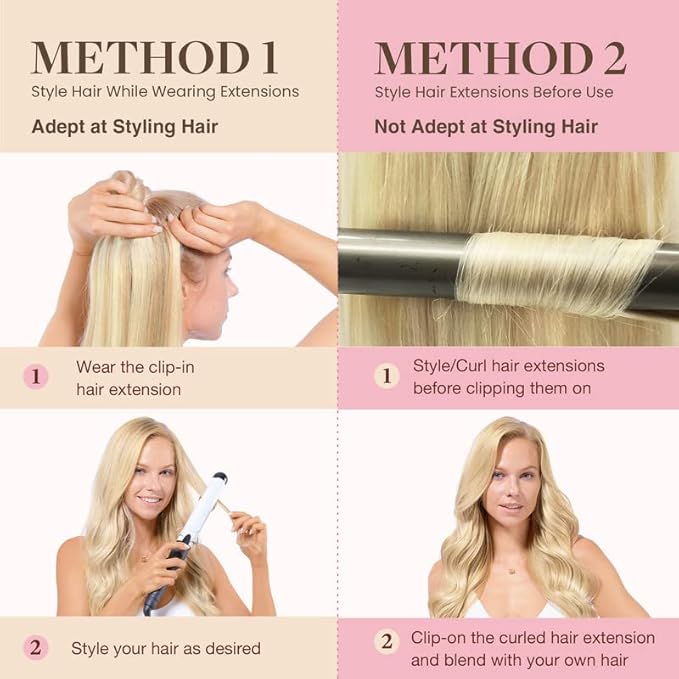GOO GOO Clip in Hair Extensions Real Human Hair, Remy Human Hair Extensions Clip ins for Women, Natural Human Hair, 14inch 110g 7Pcs, 60A Platinum Blonde